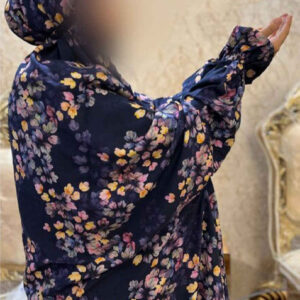 Islamitische Namaz Chador met Mouwen voor Vrouwen – Ideaal voor Gebed – Bloemenpatroon Azar