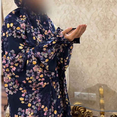 Islamitische Namaz Chador met Mouwen voor Vrouwen – Ideaal voor Gebed – Bloemenpatroon Azar
