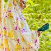 Islamitische Namaz Chador met Mouwen voor Vrouwen – Ideaal voor Gebed – Bloemenpatroon Setareh