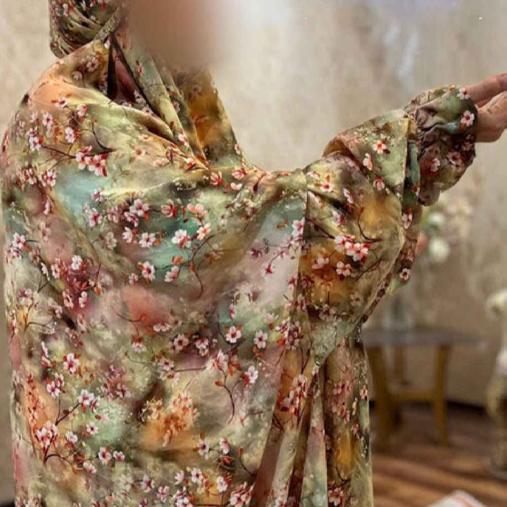 Islamitische Namaz Chador met Mouwen voor Vrouwen – Ideaal voor Gebed – Bloemenpatroon Mahya