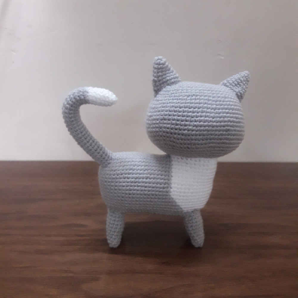 Amigurumi Gehaakte Kleine Kat Knuffeldier – Handgemaakt Pluche Speelgoed