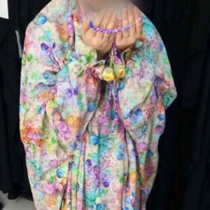 Islamitische Namaz Chador met Mouwen voor Vrouwen – Ideaal voor Gebed – Bloemenpatroon Hasti