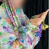 Islamitische Namaz Chador met Mouwen voor Vrouwen – Ideaal voor Gebed – Bloemenpatroon Hasti