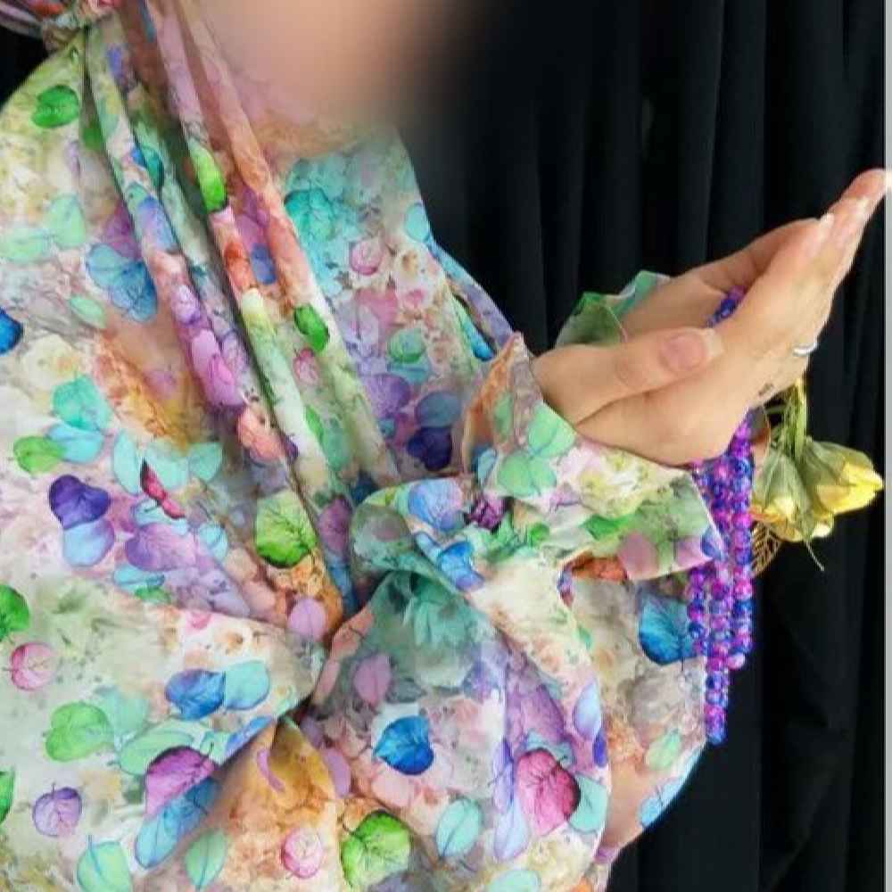 Islamitische Namaz Chador met Mouwen voor Vrouwen – Ideaal voor Gebed – Bloemenpatroon Hasti