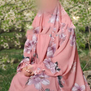 Islamitische Namaz Chador met Mouwen voor Vrouwen – Ideaal voor Gebed – Bloemenpatroon Corduroy