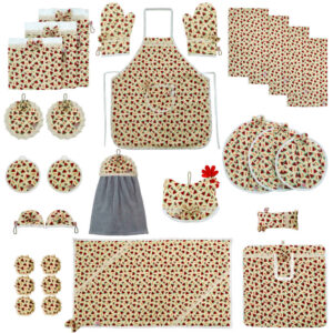 30-Delige Bloemen Keukenschort Set – Shahian Model