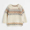 Crèmekleurige Gebreide Babypullover – Model Mahoor