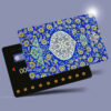 Perzische Creditcard Sticker — Blauw Traditioneel Patroon