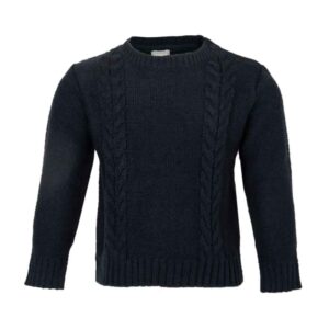 Zwarte Gebreide Babypullover – Model Winter