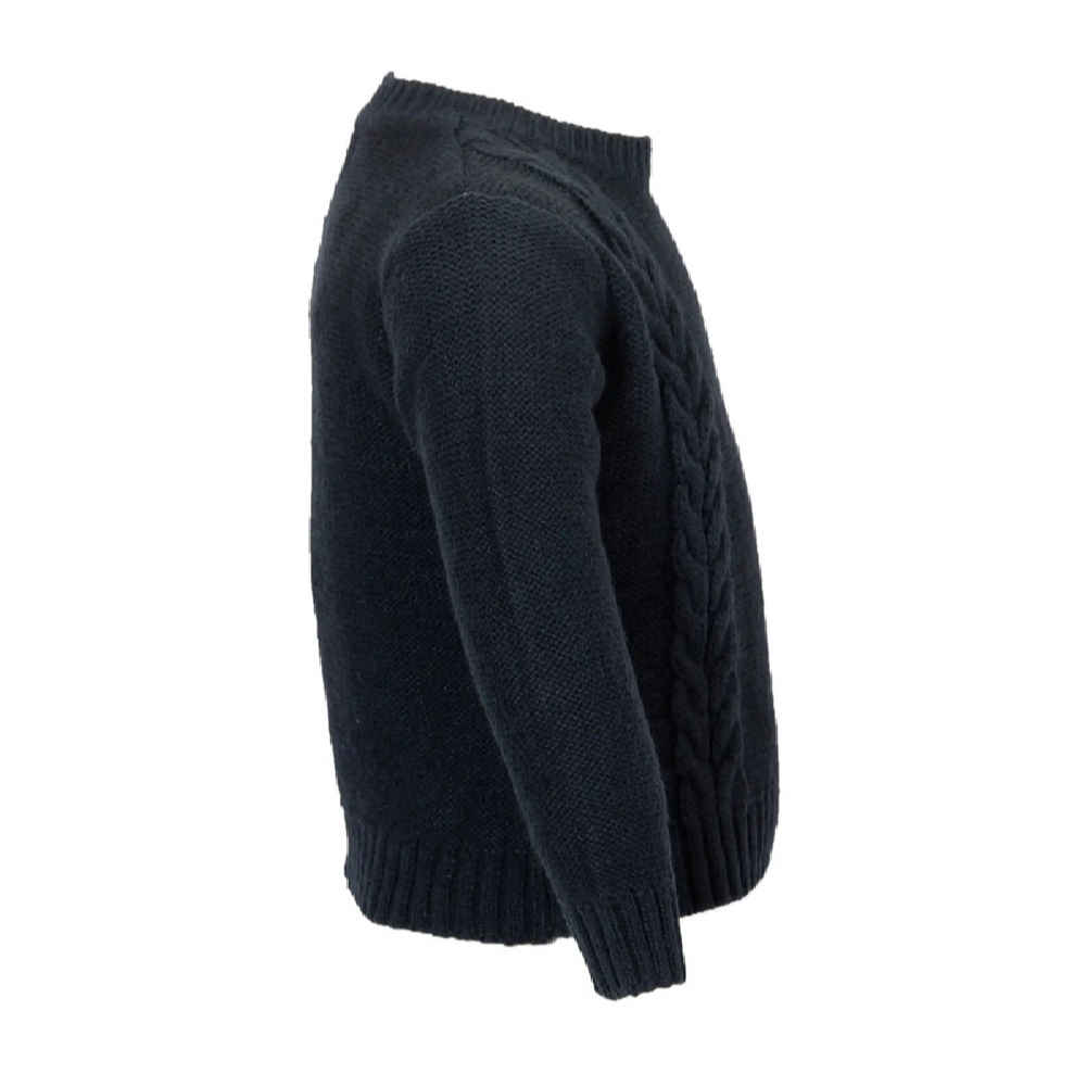 Zwarte Gebreide Babypullover – Model Winter