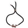 Minimalistische Perzische Draad Zilveren Armband – Zwart Janan