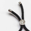 Minimalistische Perzische Draad Zilveren Armband – Zwart Janan