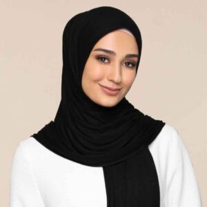 Zwarte Chiffon Shayla Hijab voor Moslimvrouwen