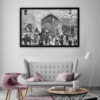 Perzische PVC Print met Frame – Mensenleven Muurkunst