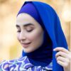 Blauwe Chiffon Shayla Hijab