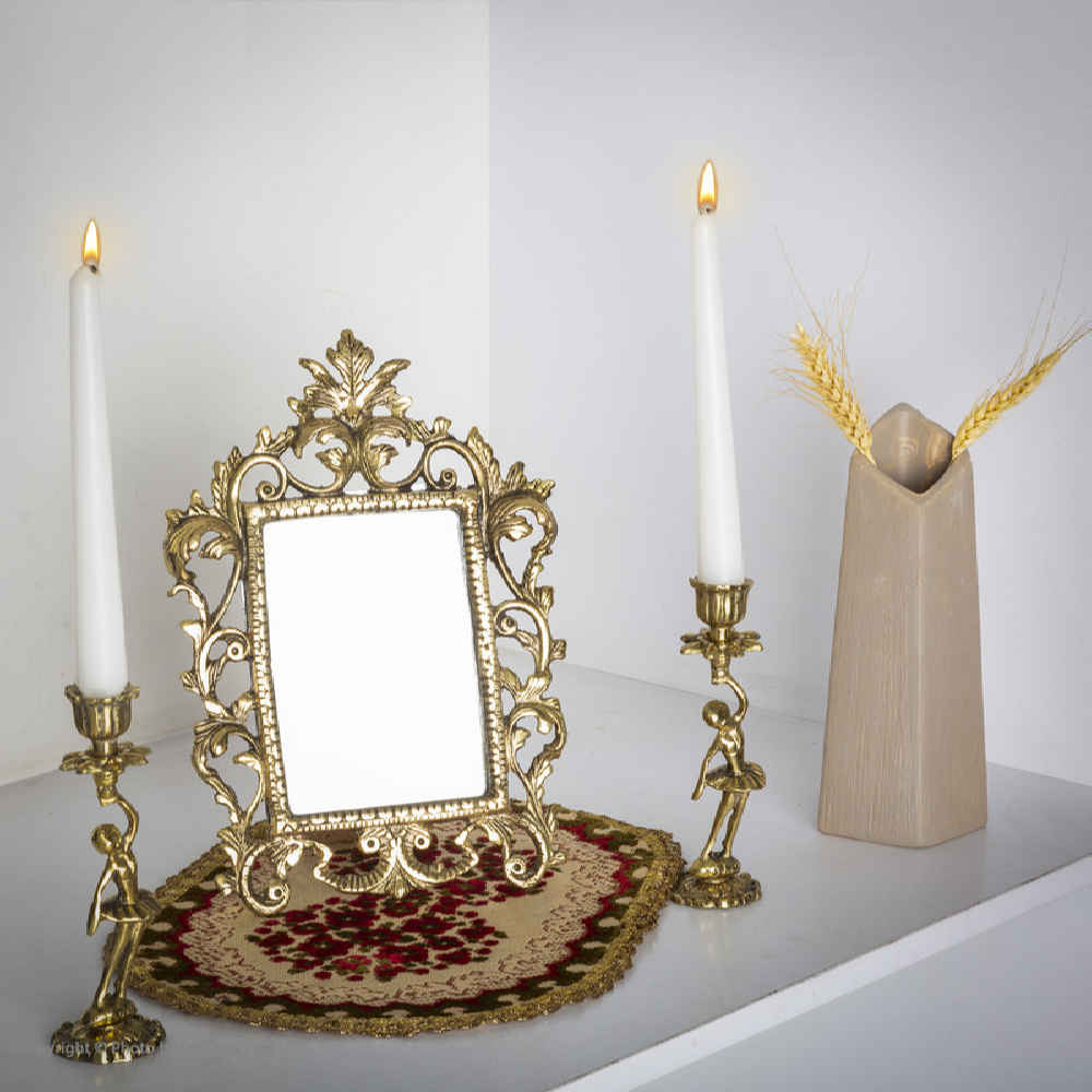 Traditionele Messing Spiegelset – Nafis Design