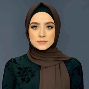 Bruine Chiffon Shayla Hijab voor Vrouwen