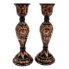 Gegraveerd Perzisch Koperen Spiegelraam & Kandelaar Set – Arsh Design
