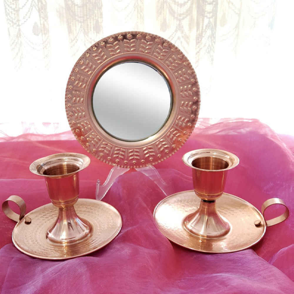 Gehamerde Koperen Spiegelset – Miracle Design
