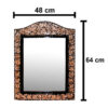 Gegraveerd Perzisch Koperen Spiegelraam & Kandelaar Set – King Design