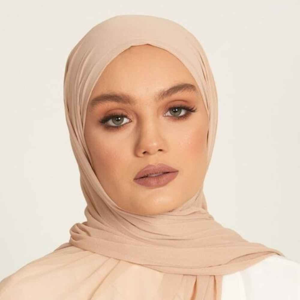 Crèmekleurige Chiffon Shayla Hijab voor Vrouwen