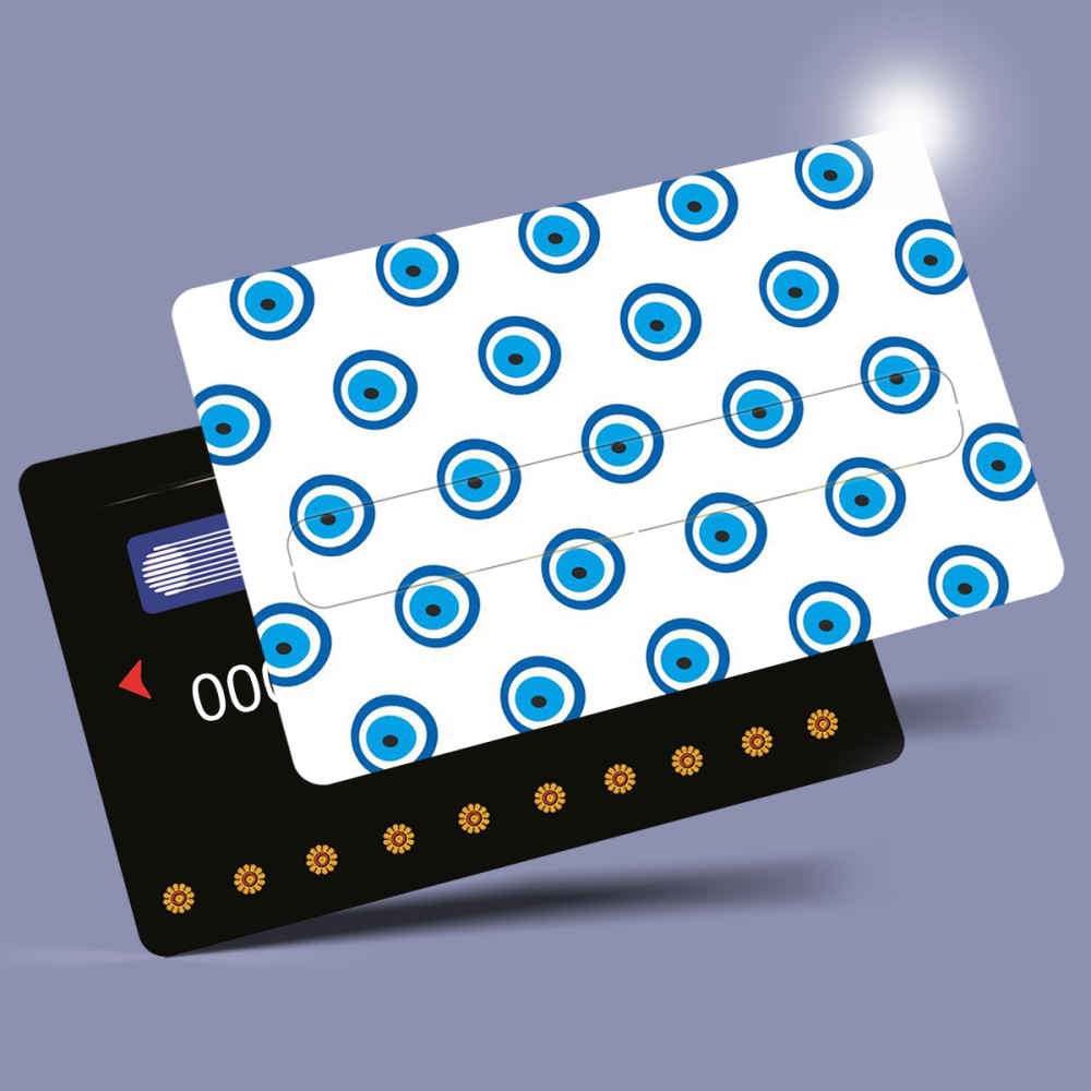 Islamitische Creditcard Sticker – Oog van Fatima Ontwerp