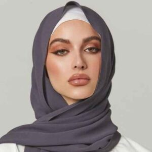 Donkergrijze Chiffon Shayla Hijab