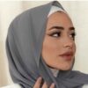 Donkergrijze Chiffon Shayla Hijab