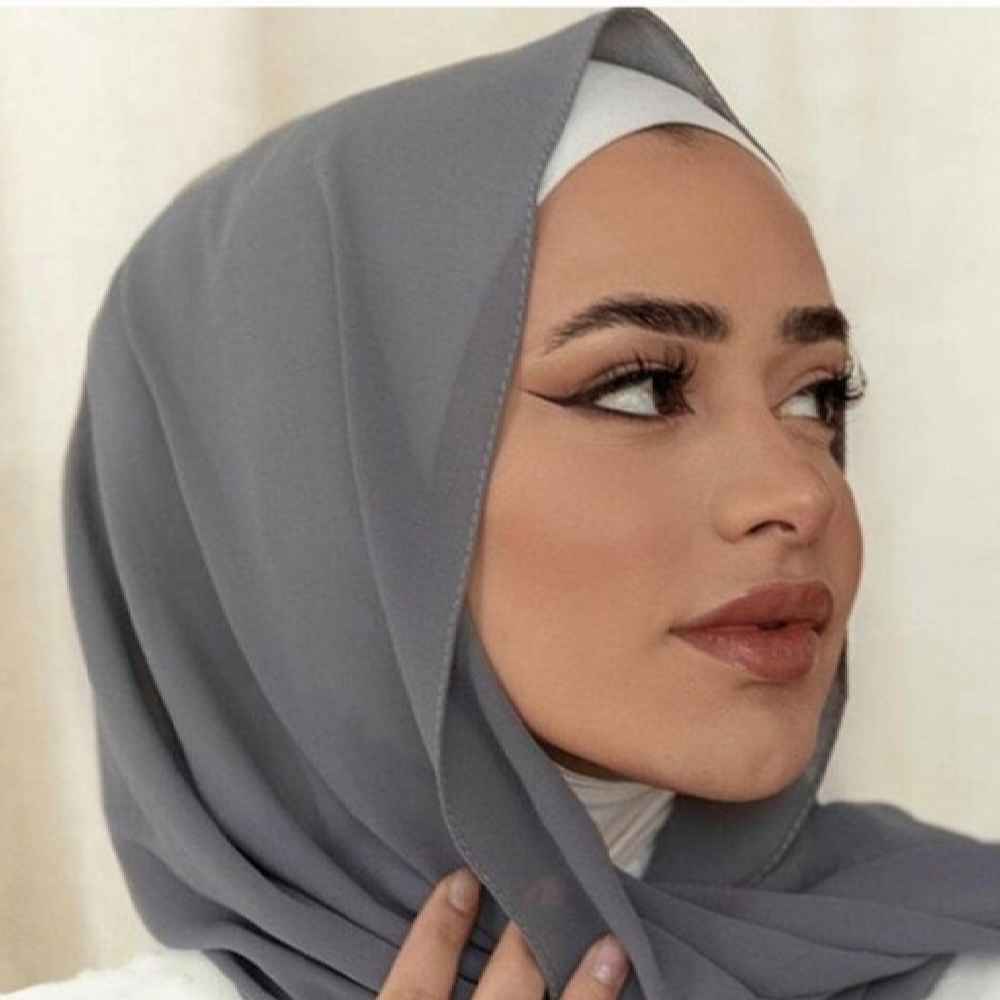 Donkergrijze Chiffon Shayla Hijab