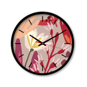 Fantasy Moderne Bureaoklok Roze Bloem/Hart