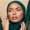 Groene Chiffon Shayla Hijab voor Moslimvrouwen