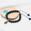 Beaded Armband voor Vrouwen – Hamsa Zwart Design