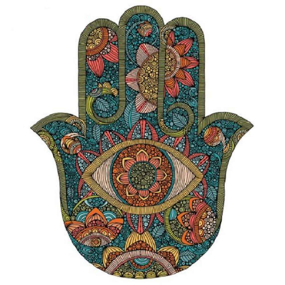 Islamitische Keramische Koffiemok – Hamsa & Boze Oog Patroon