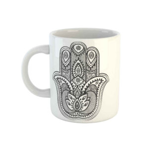 Islamitische Keramische Koffiemok – Hamsa Khamsah Patroon