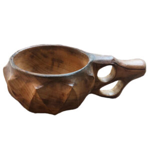 Handgemaakte Houten Kuksa Mok Dimond – Rustiek Design