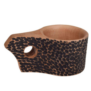 Handgemaakte Houten Kuksa Mok – Model Jungle – Rustiek Kamperen