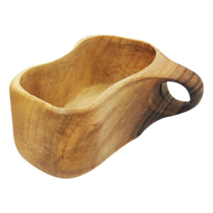 Handgemaakte Houten Kuksa Mok Shabnam – Rustieke Mok