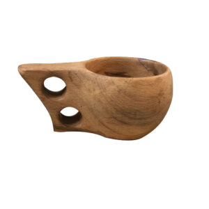 Houten Kuksa Mok Neshat – Handgemaakte Rustieke Kampeerbeker