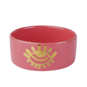 Handgemaakte Decoratieve Roze Pottenkom – Eye Model