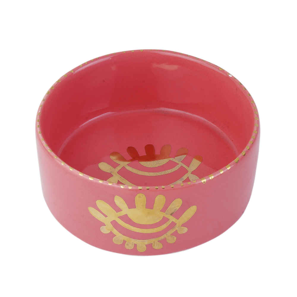 Handgemaakte Decoratieve Roze Pottenkom – Eye Model
