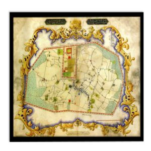 Perzische PVC Print met Frame – Oud Teheran Muurkunst