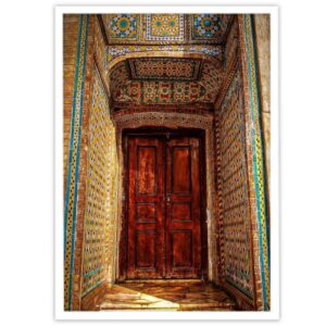 Perzische PVC Print met Frame – Teheran Stad Muurkunst
