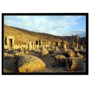 Perzische PVC Print met Frame – Persepolis Muurkunst