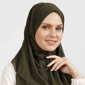 Donkergroene Chiffon Shayla Hijab