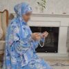 Islamitische Namaz Chador met Mouwen voor Vrouwen – Ideaal voor Gebed – Bloemenpatroon Angela