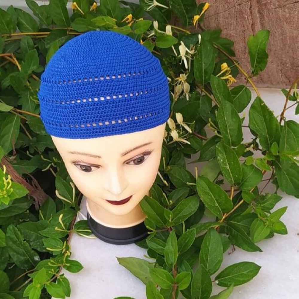 Gehaakte Witte Turkse Kufi Taqiyah – Katoen