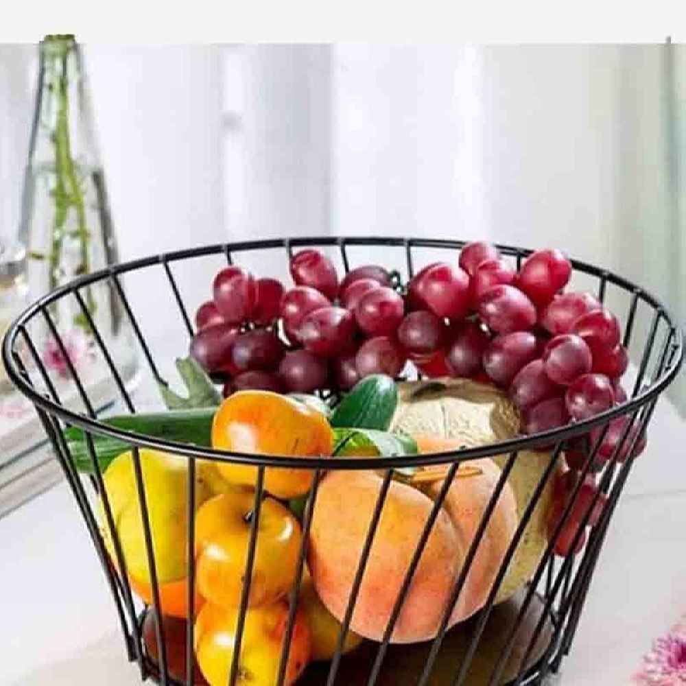 Metalen Draad Fruitmand – Model Atena Zwart