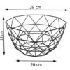 Metalen Draad Fruitmand – Model Moshabak Zwart