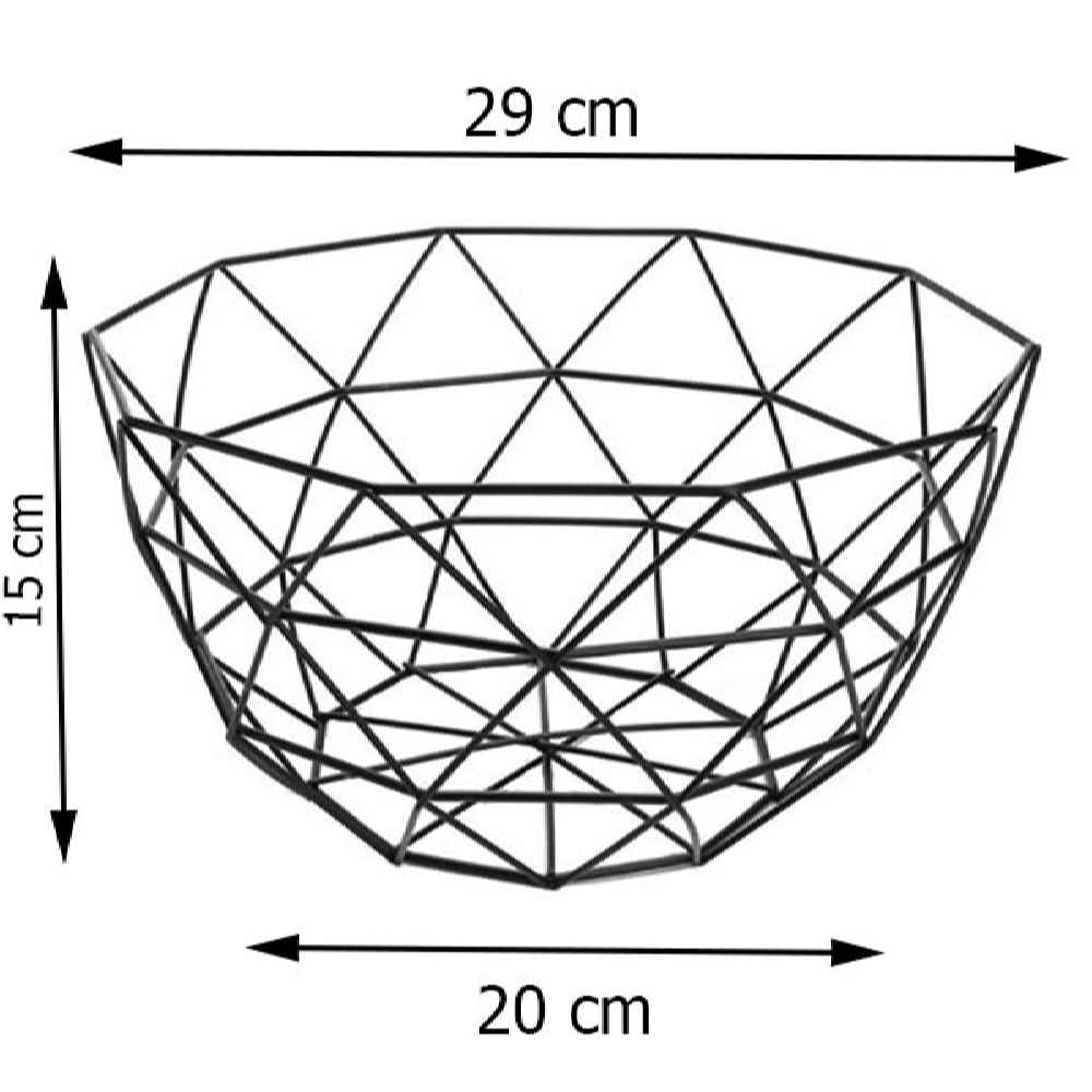 Metalen Draad Fruitmand – Model Moshabak Zwart
