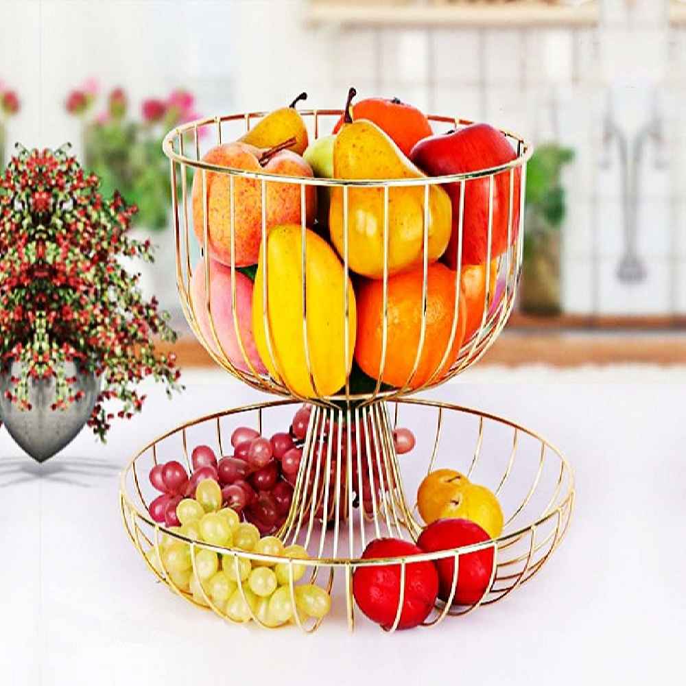 Metalen Draad Fruitmand – Model Yasna Zwart